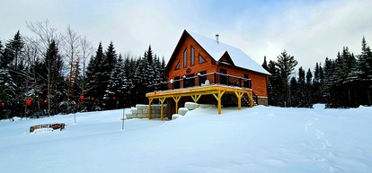 Amazing Wooden Cabin Surrounded by Trees in Greenville, Maine - glamping.directory