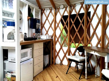 Modern Countryside Yurt Rental in Waterville, Upstate New York - Waterville, New York - glamping.directory