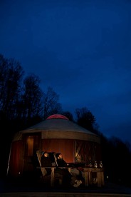 Modern Countryside Yurt Rental in Waterville, Upstate New York - Waterville, New York - glamping.directory