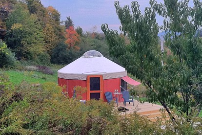 Modern Countryside Yurt Rental in Waterville, Upstate New York - Waterville, New York - glamping.directory
