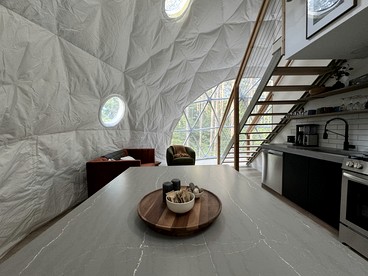 Luxury Private Dome with Spa and Fire Pit in Benzonia, Michigan - Vacation Home - Joyfield Township, Michigan - glamping.directory
