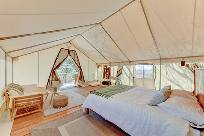Charming Safari Tent Retreat with Magnificent Views of Texas Hill Country for Quiet Getaways in Boerne - Boerne, Texas - glamping.directory