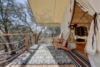 Charming Safari Tent Retreat with Magnificent Views of Texas Hill Country for Quiet Getaways in Boerne - Boerne, Texas - glamping.directory