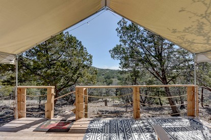Charming Safari Tent Retreat with Magnificent Views of Texas Hill Country for Quiet Getaways in Boerne - Boerne, Texas - glamping.directory