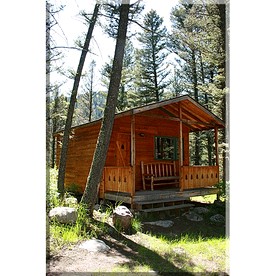 Simple Cabin Camping for Two with Covered Porch near Missoula, Montana - Hall, Montana - glamping.directory