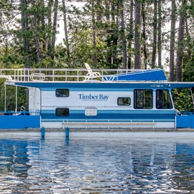 Versatile Sportsman Houseboat with Wraparound Fishing Deck & Water Slide Near Babbitt, MN - Babbitt, Minnesota - glamping.directory