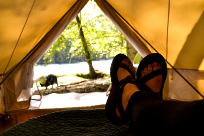 Charming Bell Tent Rental for Glamping in Tennessee - Erwin, Tennessee - glamping.directory