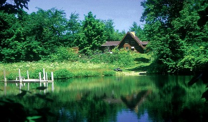 Rustic A-Frame Cabin with Beautiful Pond for Serene Getaway near La Crosse, Wisconsin - glamping.directory