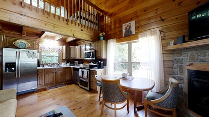 Elevate Your Tennessee Glamping Escape in this Lovely Riverside Cabin Rental in Newport - Newport, Tennessee - glamping.directory