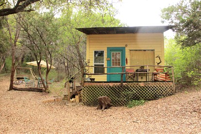 Rustic Two-Bedroom Cabin Rental on Hamilton Creek in Texas Hill Country - Marble Falls, Texas - glamping.directory