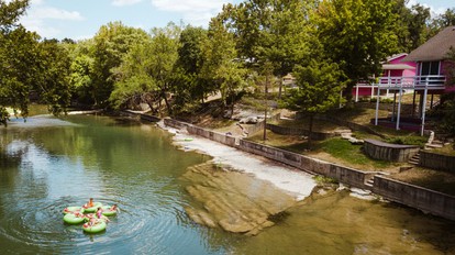 Waterfront Cabin Rental on the Banks of the Guadalupe River near San Antonio, Texas - New Braunfels, Texas - glamping.directory