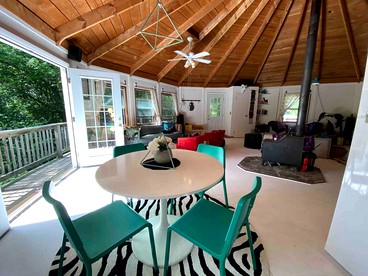 Enchanting Yurt Rental with a Cozy Fireplace for a Catskills Weekend Getaway - Roxbury, New York - glamping.directory