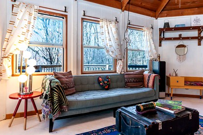 Enchanting Yurt Rental with a Cozy Fireplace for a Catskills Weekend Getaway - Roxbury, New York - glamping.directory