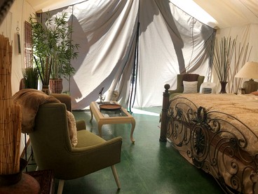 Luxury Safari Tent with Private Bathroom in Swan Valley, Idaho near Palisades Lake - Irwin, Idaho - glamping.directory
