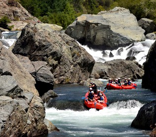 Rustic Cabin Tents for Four Set on the American River, California - Coloma, California - glamping.directory