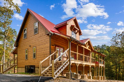 Secluded Serenity: Unwind in a 5-Bedroom Luxury Cabin with Hot Tub on Thunder Mountain, Tennessee - glamping.directory