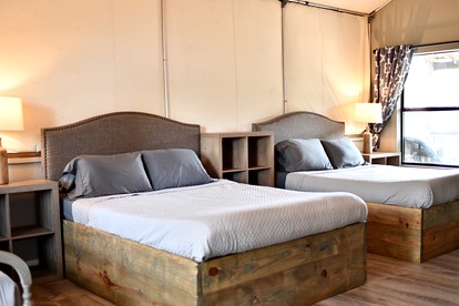 Alluring Tented Cabin on Geronimo Creek - Perfect Glamping Vacation Destination in Seguin, Texas - Seguin, Texas - glamping.directory