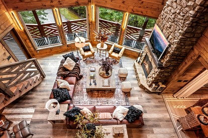 Breathtaking Mountain Cabin with Indoor Pool, Game Space and Theater Room in TN - Gatlinburg, Tennessee - glamping.directory