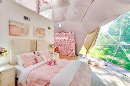 Pet-Friendly, Peaceful, Pink Dome Experience Perfect for Glamping Escapes in the Southern Catskills, New York - Monticello, New York - glamping.directory