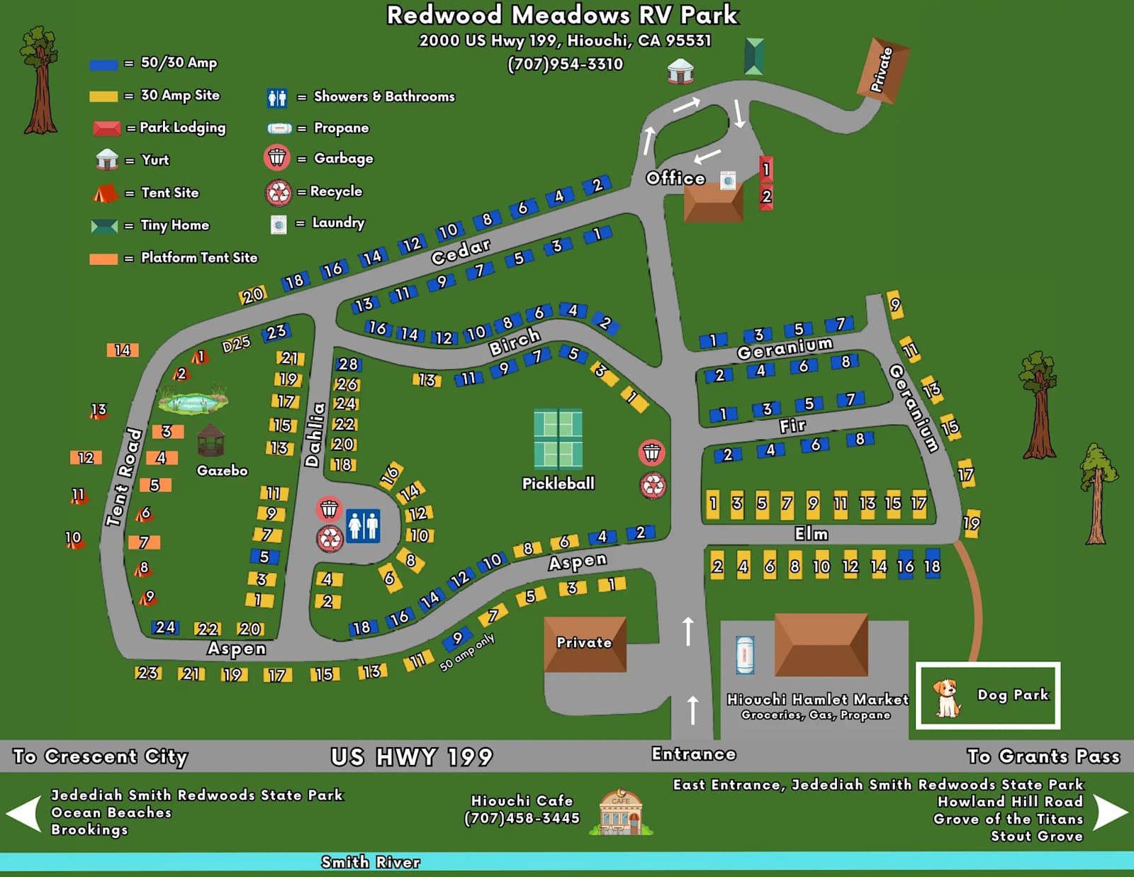 Redwood Meadows RV Resort - Crescent City, California - glamping.directory