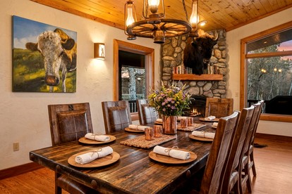 Spacious Retreat with Stone Fireplace & Pond Views in Banner, Wyoming - Banner, Wyoming - glamping.directory