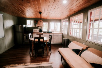 Rustic, Pet Friendly Cabin on the Hudson River, Perfect for a Glamping Weekend in the Adirondacks - Corinth, New York - glamping.directory
