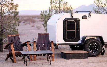 Peaceful Desert Glamping Trailer with Vineyard Views Near Death Valley National Park, California - glamping.directory