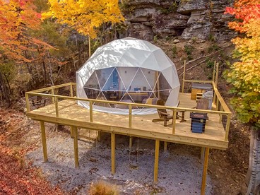 Off-Grid Dome with Private Hot-Tub and Spectacular Sunrise Views in Tennessee - glamping.directory