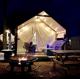 Relaxing Family-Friendly Glamping Rental in Marion, Texas: Luxurious Safari Tent on the Cibolo Creek - Marion, Texas - glamping.directory