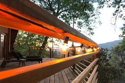 Luxury Camping Cabin with an Indoor Fireplace in Idyllwild, California - glamping.directory
