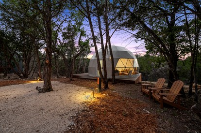Unforgettable Glamping Adventure in a Big Geodome in Wimberley, TX - glamping.directory