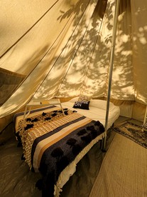 Luxury Bell Tents with Air-conditioning near Lake Texoma, Oklahoma - Kingston, Oklahoma - glamping.directory
