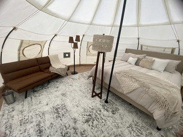Blissful Bell Tent Oasis near Pymatuning Lake in Pennsylvania - Conneaut Lake, Pennsylvania - glamping.directory