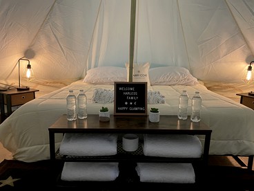Beautiful Bell Tents for Lakeside Glamping near Knoxville, Tennessee - Mooresburg, Tennessee - glamping.directory