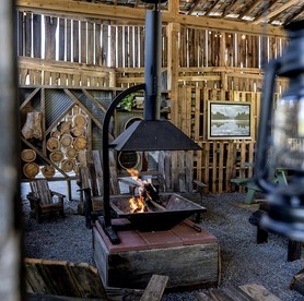 Creekside A-Frame Retreat with Treehouse Views, Hammock Lounge & Indoor-Outdoor Shower in New Port, Tennessee - Newport, Tennessee - glamping.directory
