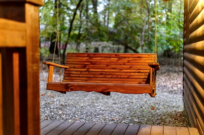 Romantic Cabin for Two with Hot Tub, Fireplace & Double Shower Near Hochatown - Broken Bow, Oklahoma - glamping.directory