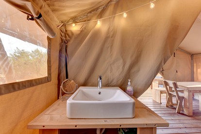 Safari Tent for Two for Romantic Weekends Away at a Working Winery near Fredericksburg, Texas - Johnson City, Texas - glamping.directory