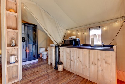 Safari Tent for Two for Romantic Weekends Away at a Working Winery near Fredericksburg, Texas - Johnson City, Texas - glamping.directory