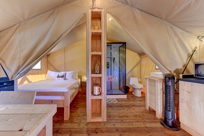 Safari Tent for Two for Romantic Weekends Away at a Working Winery near Fredericksburg, Texas - Johnson City, Texas - glamping.directory