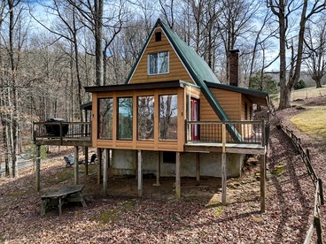 Cozy Getaways in this Cute A-Frame Cabin in Suches, Georgia - glamping.directory