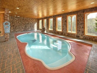 Glamping Escapes in Pet-Friendly Tennessee Cabin with Indoor Pool - Sevierville, Tennessee - glamping.directory
