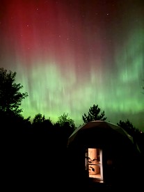 Cosmic Intimacy: Geodesic Dome Escape for Couples in a Dreamy Michigan Setting - Boyne Falls, Michigan - glamping.directory