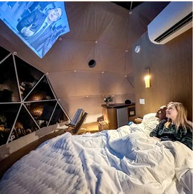 Cosmic Intimacy: Geodesic Dome Escape for Couples in a Dreamy Michigan Setting - Boyne Falls, Michigan - glamping.directory
