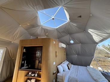 Cosmic Intimacy: Geodesic Dome Escape for Couples in a Dreamy Michigan Setting - Boyne Falls, Michigan - glamping.directory