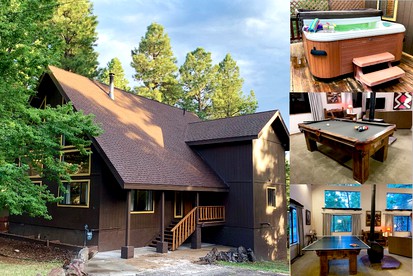 Luxury Hilltop Cabin Rental with Hot Tub Overlooking Forest in Flagstaff, Arizona - Flagstaff, Arizona - glamping.directory