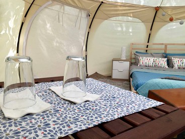 Idyllic Bell Tent Rentals for a Group Getaway near Toledo, Ohio - New Marshfield, Ohio - glamping.directory