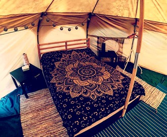 Idyllic Bell Tent Rentals for a Group Getaway near Toledo, Ohio - New Marshfield, Ohio - glamping.directory