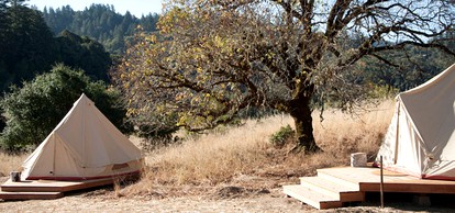Romantic Bell Tent Rental with Breathtaking Views of Anderson Valley in Historic Boonville, California - Boonville, California - glamping.directory