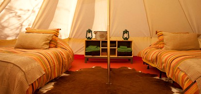 Romantic Bell Tent Rental with Breathtaking Views of Anderson Valley in Historic Boonville, California - Boonville, California - glamping.directory