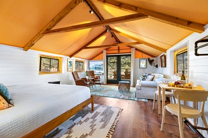 Beautiful Tented Cabin in Texas for Glamping by Guadalupe River - Ingram, Texas - glamping.directory